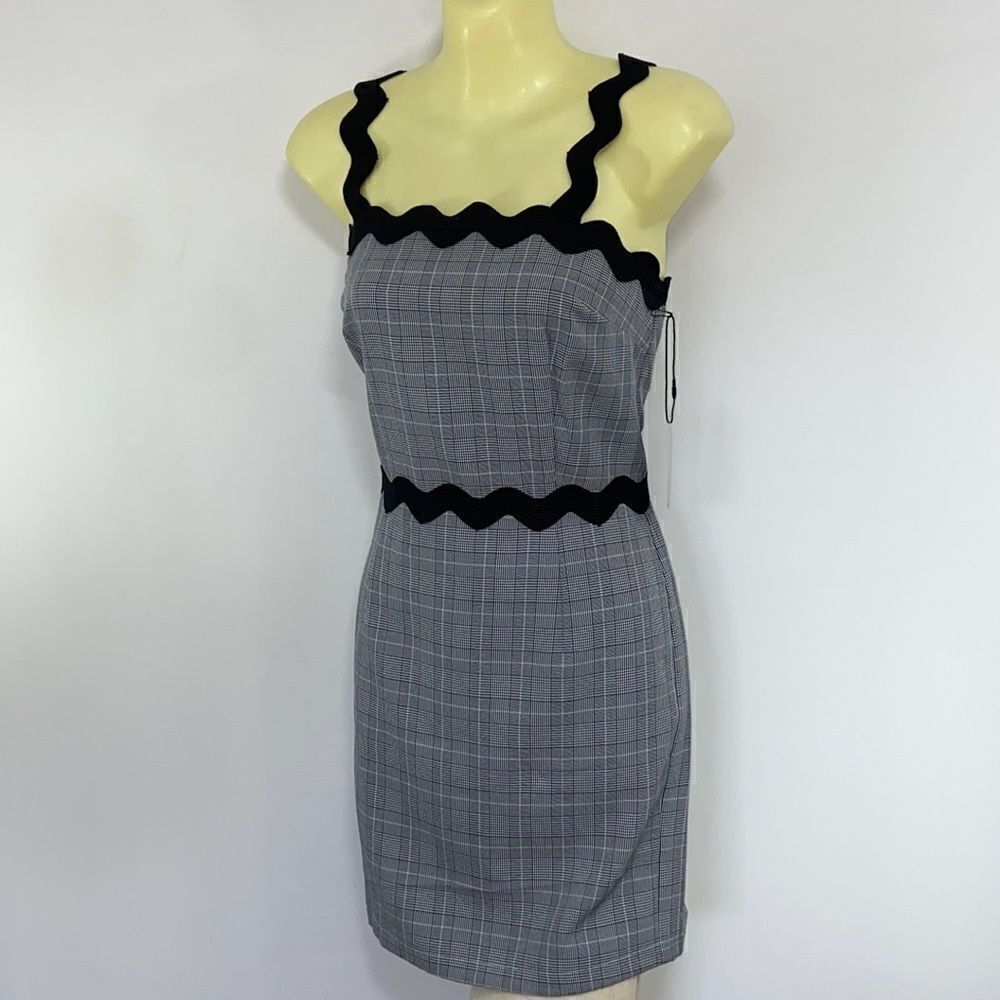 Le Clair De Lune Dress Black Gray Fit & Flare Sun Dress New With Tags~Sz Sm